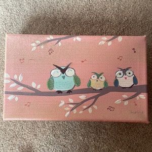 Owl wooden frame art